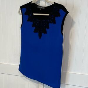 Brixon Ivy blue & black blouse size XS